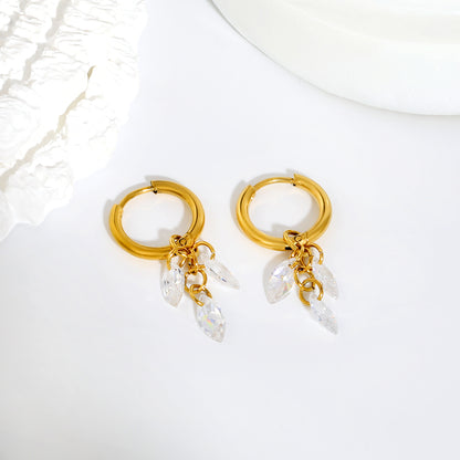 Crystal Cascade Hoop Earrings
