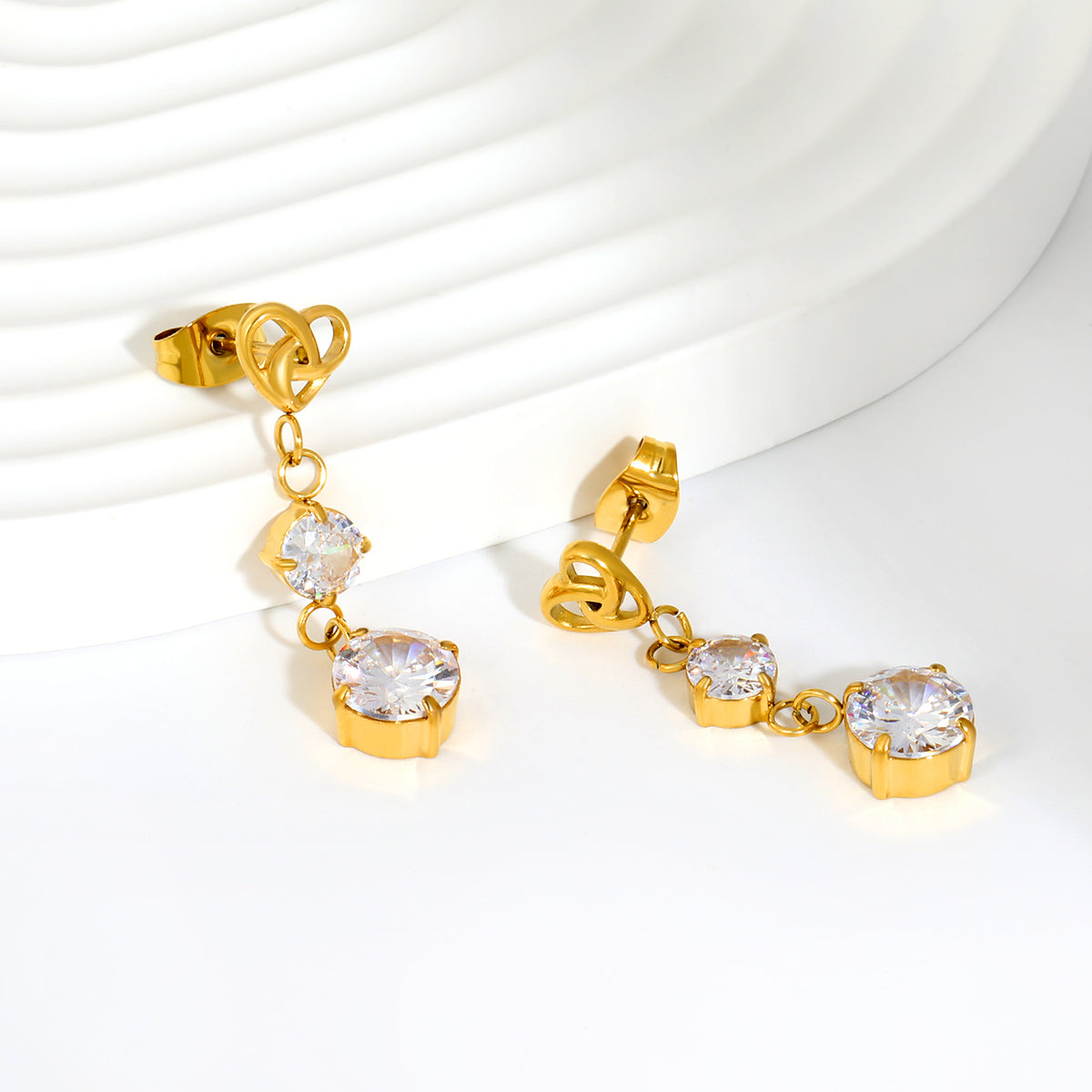 Crystal Cascade Drop Earrings