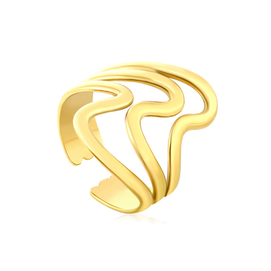 Golden Wave Ring