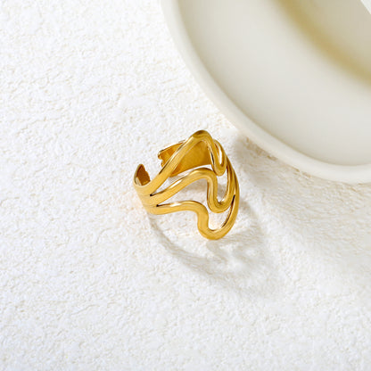 Golden Wave Ring