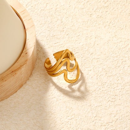 Golden Wave Ring