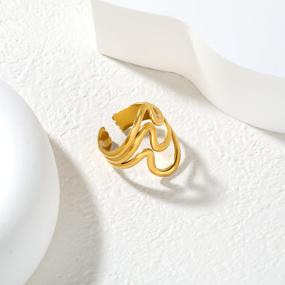 Golden Wave Ring