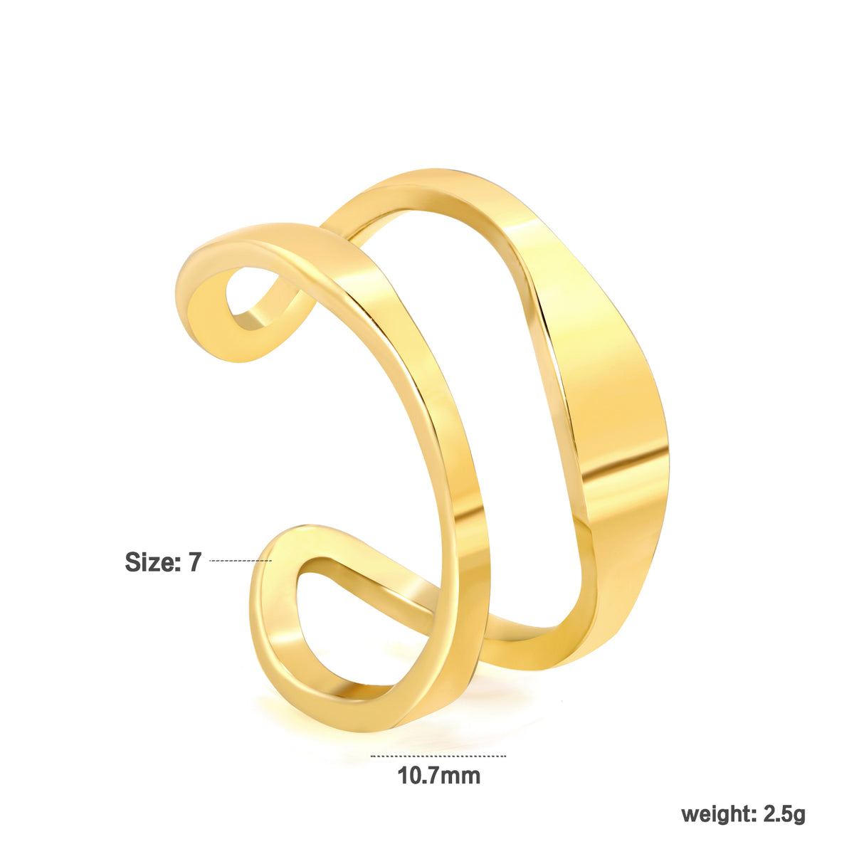 Golden Contour Ring