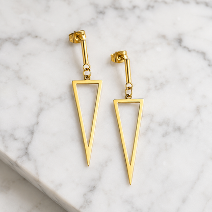 Angular Grace Drop Earrings