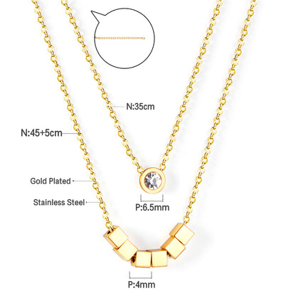 Dainty Randiant Double Layer Necklace