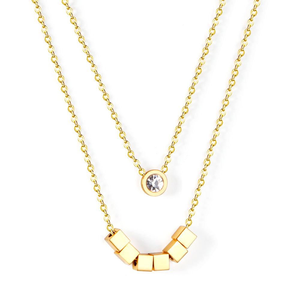 Dainty Randiant Double Layer Necklace