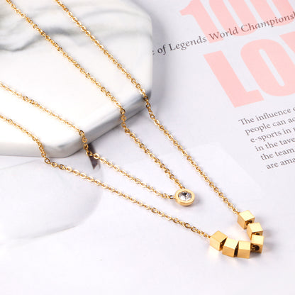 Dainty Randiant Double Layer Necklace