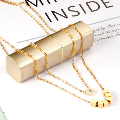 Dainty Randiant Double Layer Necklace