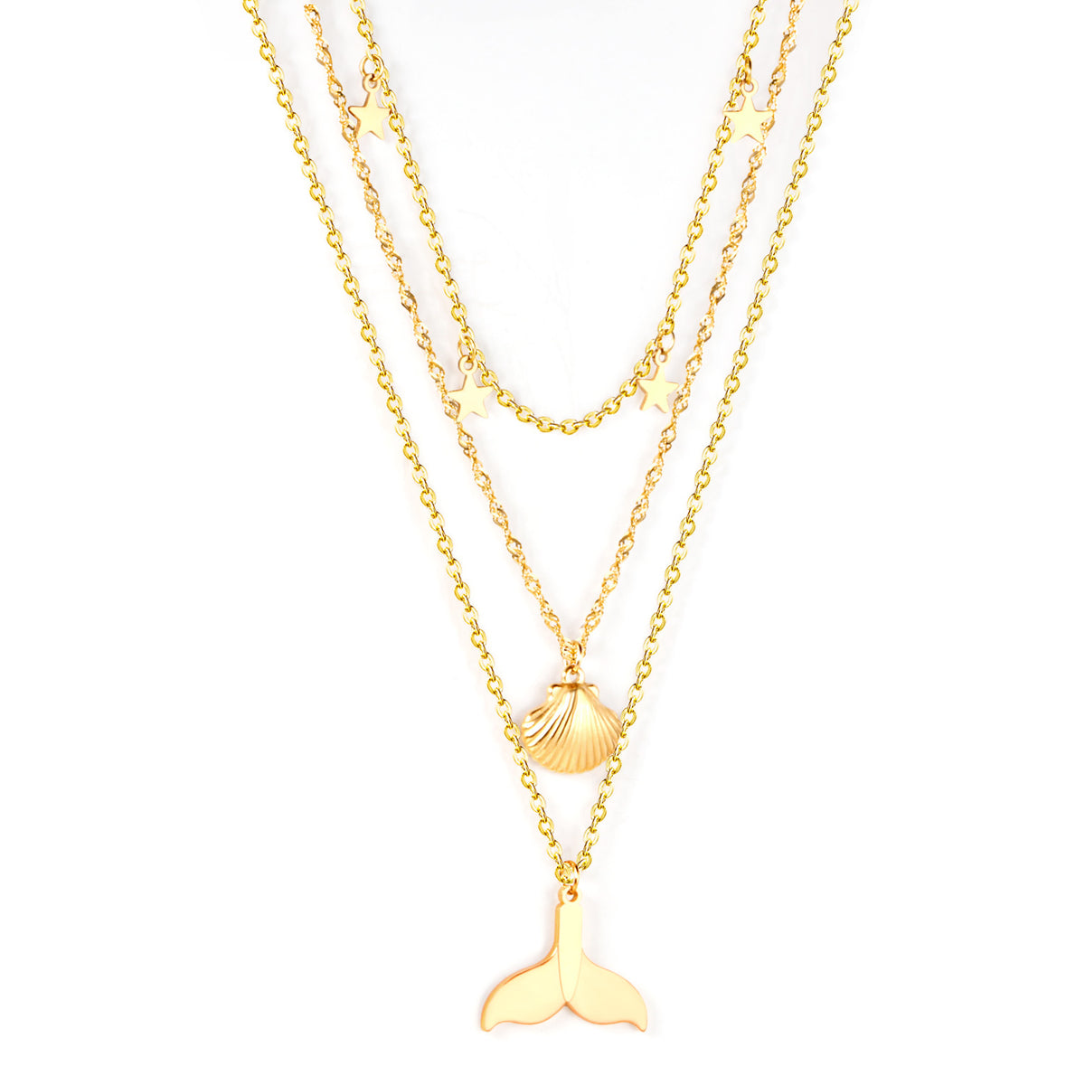 Ocean Treasures Tri-Layer Necklace