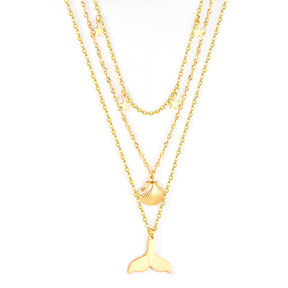 Ocean Treasures Tri-Layer Necklace
