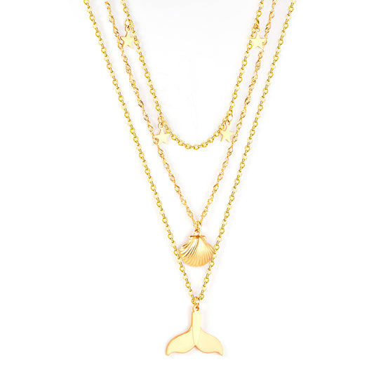 Ocean Treasures Tri-Layer Necklace