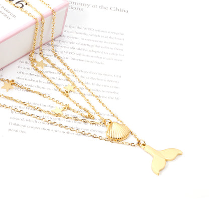 Ocean Treasures Tri-Layer Necklace