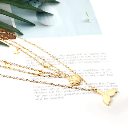Ocean Treasures Tri-Layer Necklace
