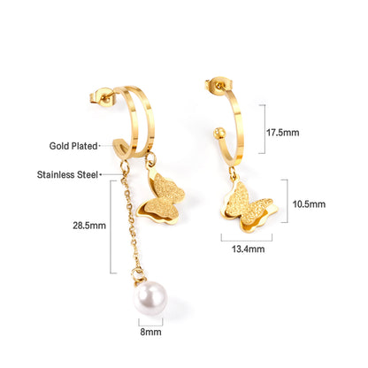Pearlwing Asymmetry Earrings