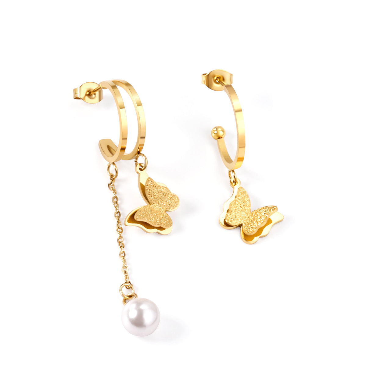 Pearlwing Asymmetry Earrings