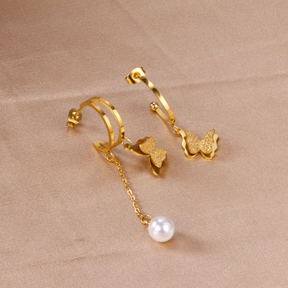 Pearlwing Asymmetry Earrings