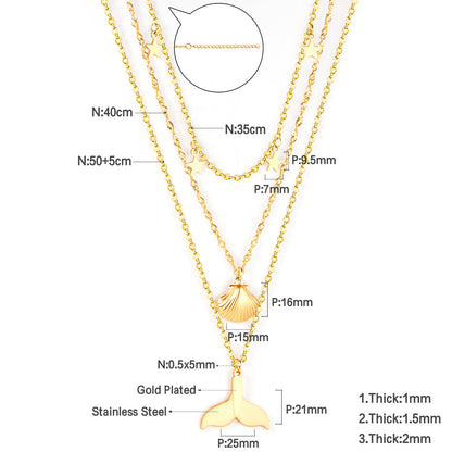 Ocean Treasures Tri-Layer Necklace