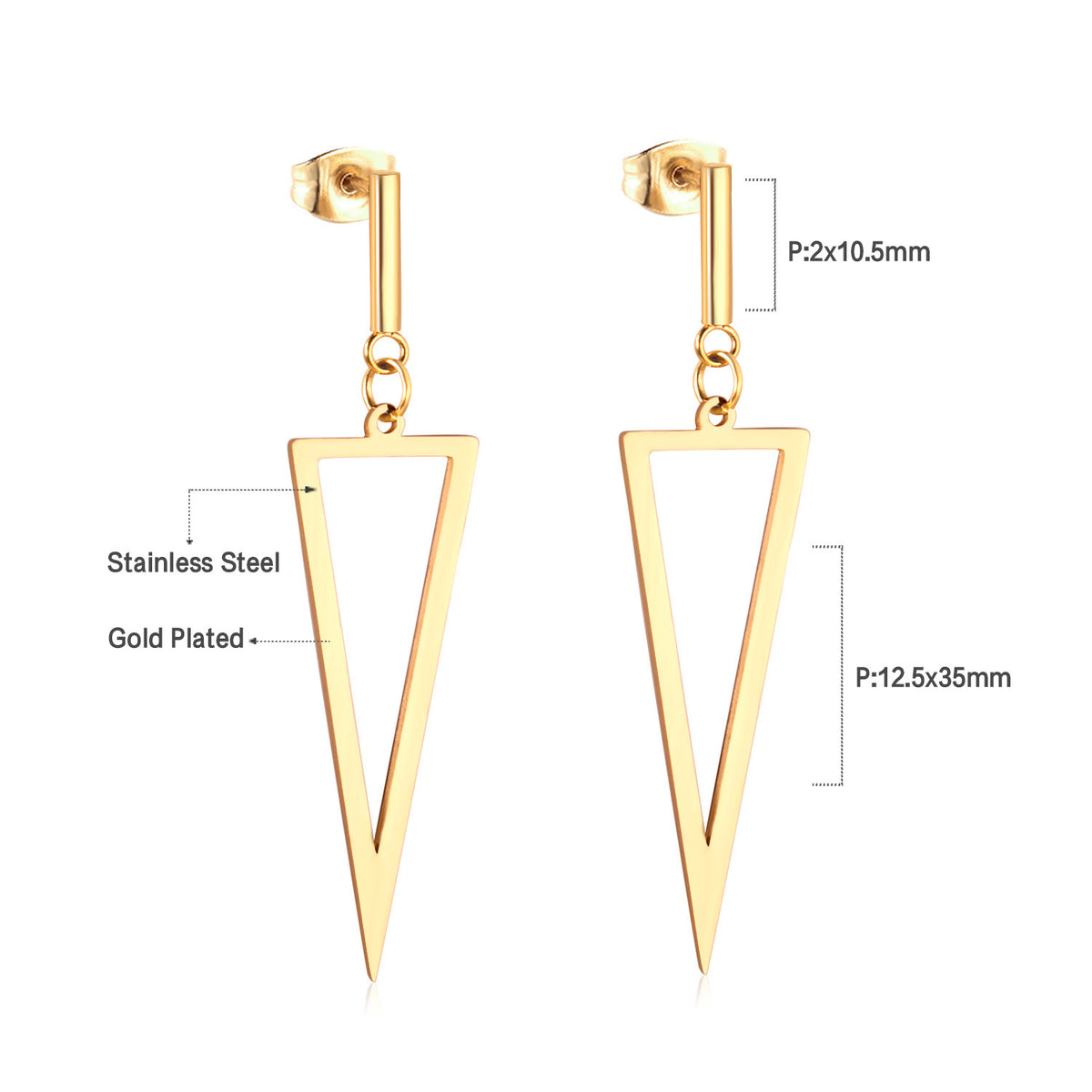 Angular Grace Drop Earrings