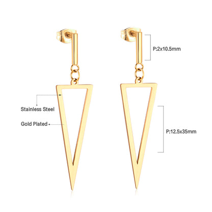 Angular Grace Drop Earrings
